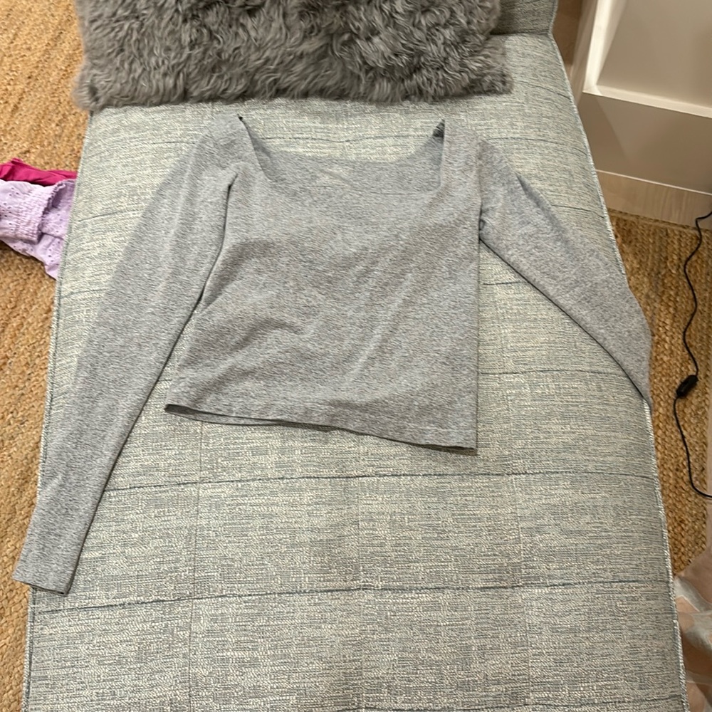 free people long sleeve square neck top xs/small